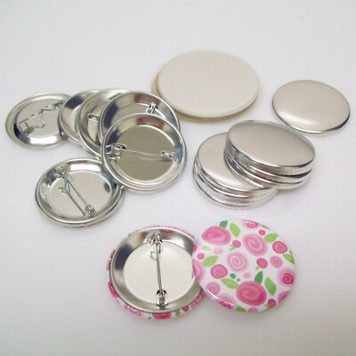 1.5'' Tecre Pin Back Button Parts 1-1/2 Inch - 250 FREE SHIPPING