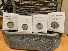 Lot of 4 KARIZMA BEAUTY Silver Holographic Chunky Glitter - 10g x 4