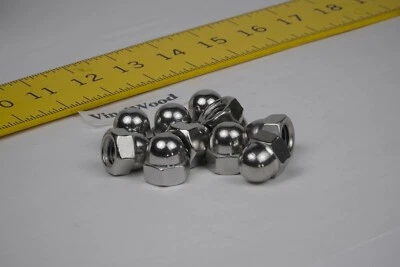 QUALWARE 1/2-13 NICKEL Acorn Hex Cap Nuts (10) Pieces. QUALITY Hardware.