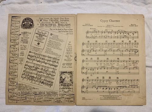 Gypsy Charmer The Squall Original Sheet Music Loretta Young - Picture 3 of 3