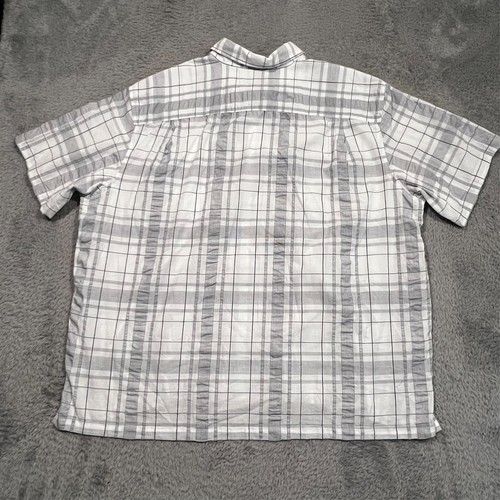 Orvis Seersucker Plaid Shirt Men's XXL White Bone Check Short Sleeve Outdoor NWT - Picture 9 of 12