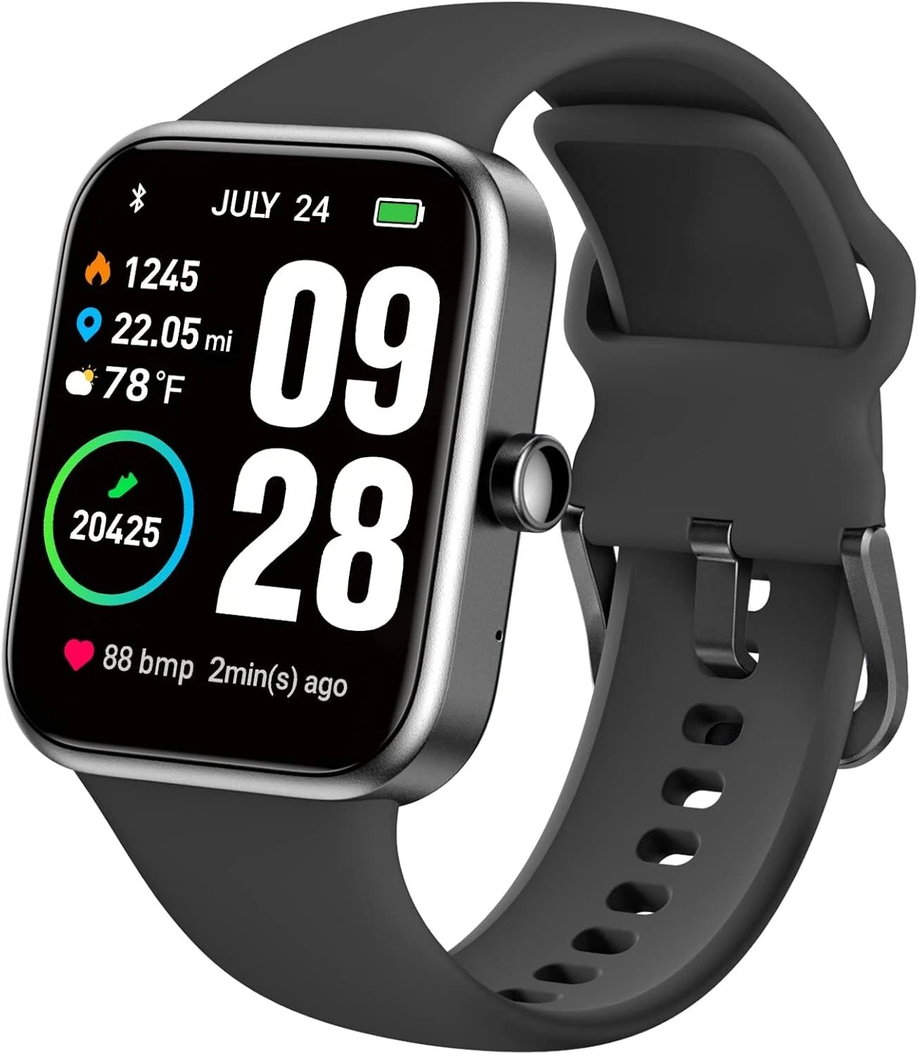 TOZO S2 44mm Smart Watch Alexa Built-in Fitness Tracker with Heart Rate and B...