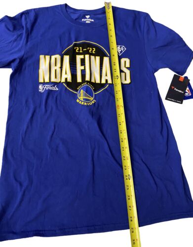 NBA Finals 21-22 Golden State Warriors Baumwolle Gr. M Royal T-Shirt #11 Thompson - Bild 8 von 9