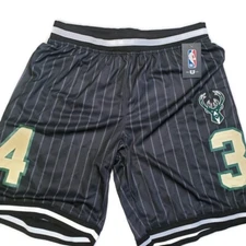 NBA Mens L Giannis Antetokounmpo  Athletic Basketball Shorts Milwaukee Bucks UNK