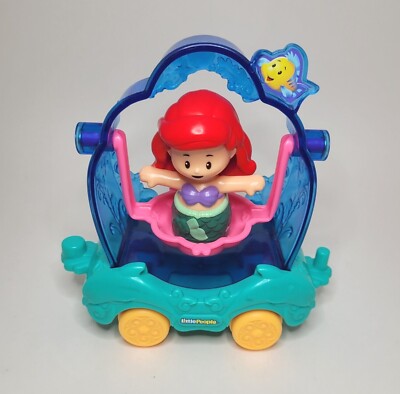 Fisher Price Princess Ariel Figure & Parade Float Toy Little Mermaid Swinging