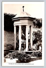 RPPC Fire Bell Sutters Fort Sacramento California Real Photo P222A