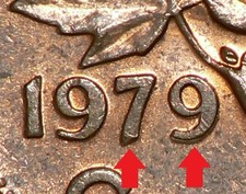 1979 Canada Cent Double Date Varieties Lot of 50 #15495