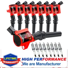 DG508 For Ford F150 Lincoln 4.6L 5.4L V8 8x Spark Plugs & 8 Pack Ignition Coils