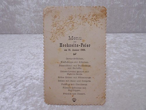 K6YaAJ - Antique Menu Card - Menu For Wedding Celebration - Vintage ...