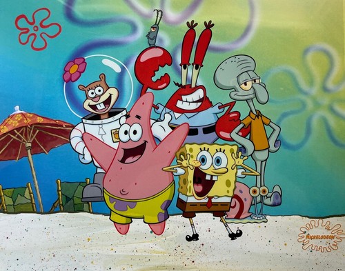 Nickelodeon SPONGEBOB SQUAREPANTS Animation Art Sericel Cel Patrick Squidward - Picture 7 of 7