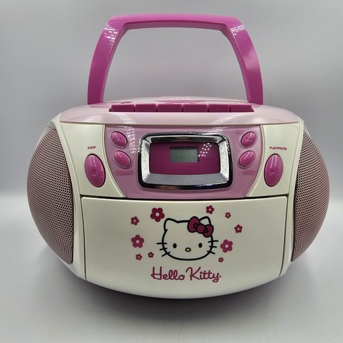 Hello Kitty KT2028A Ghettoblaster Radio CD Kassettenabspielgerät Teile Reparatur KEIN CD Player - Bild 3 von 12