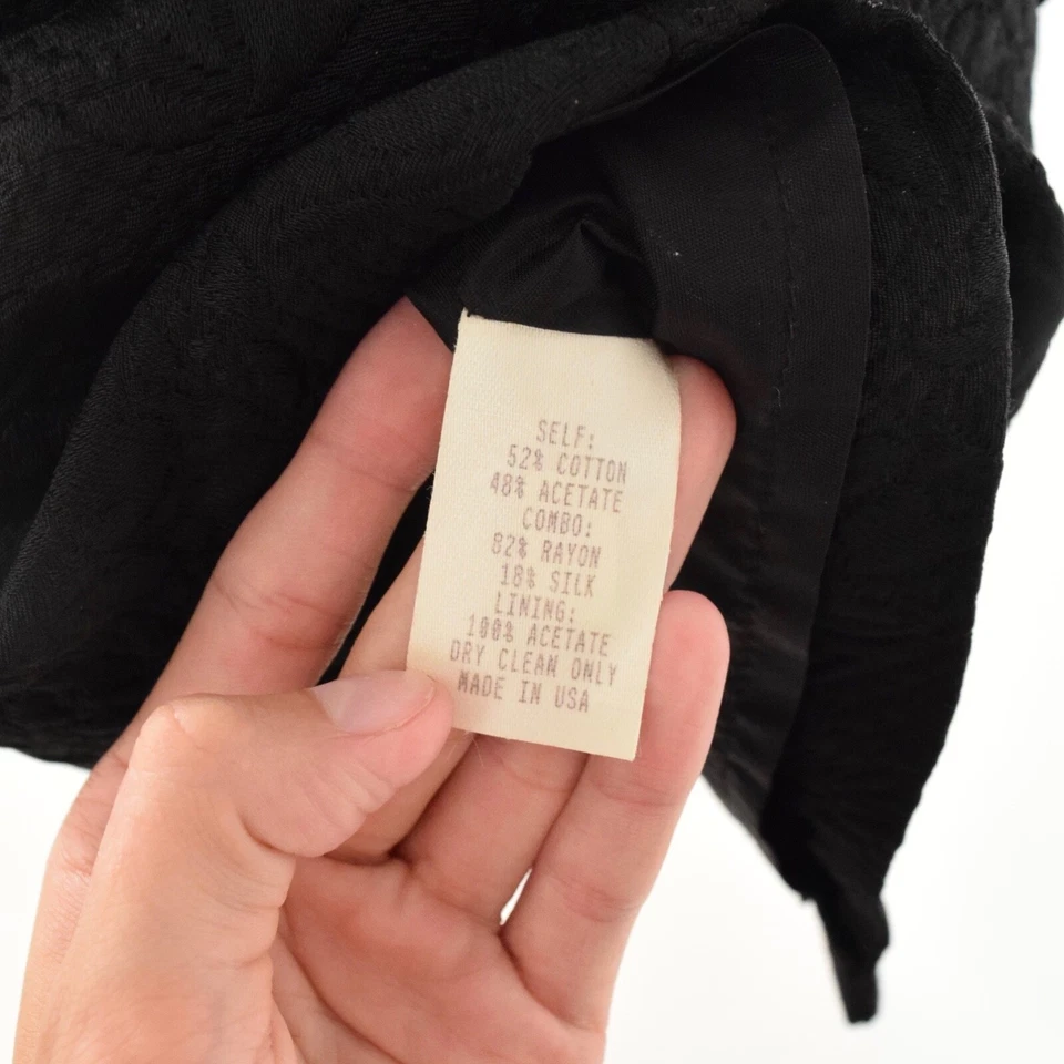 Nanette Lepore Dress 4 Black Brocade Sleeveless Sheath Cocktail - Image 3 of 4