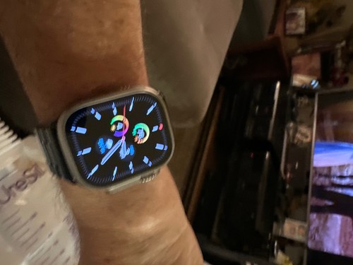 Apple Watch Ultra 49mm Titanium Case with Green Alpine Loop Apple Watch Ultra 49mm Titanium Case with Green Alpine Loop