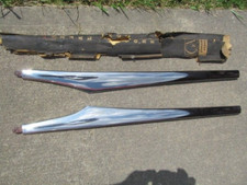 1949 1950 Pontiac 2dr Sedan Quarter Shark Fin Trim Mouldings Nos Gm