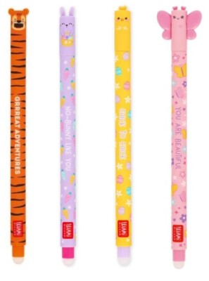 4er Set Legami Gelstiften Küken, Hase, Schmetterling Tiger  New Edition 2025