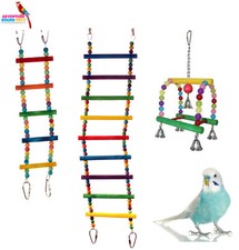 ADVENTURE BOUND BLOCKS & BEADS CANDY BIRD TOYS BUDGIE PARAKEET SWING & LADDER