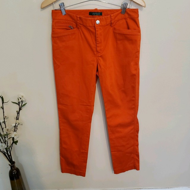 Lauren Ralph Lauren Orange Pants Size 6 | eBay