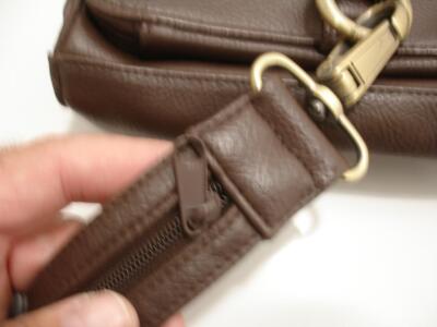Cherokee Brown Pebbled Leather Backpack Sling Bag Purse  display picture 1