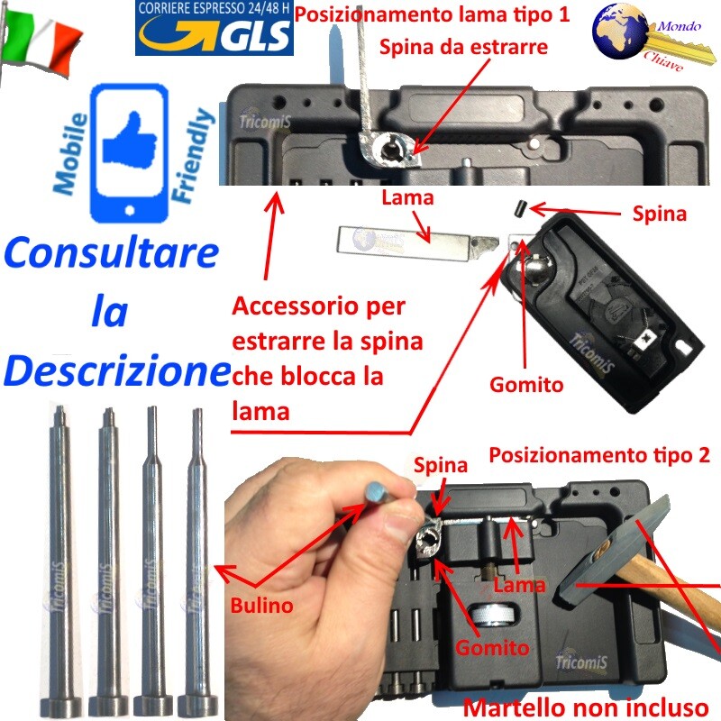 KIT ESTRATTORE INSBLADE PER GUSCI A SCATTO FLIP Telecomando RICAMBIO