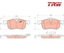 Brake pad set, disc brake Cotec TRW GDB1374 for MG