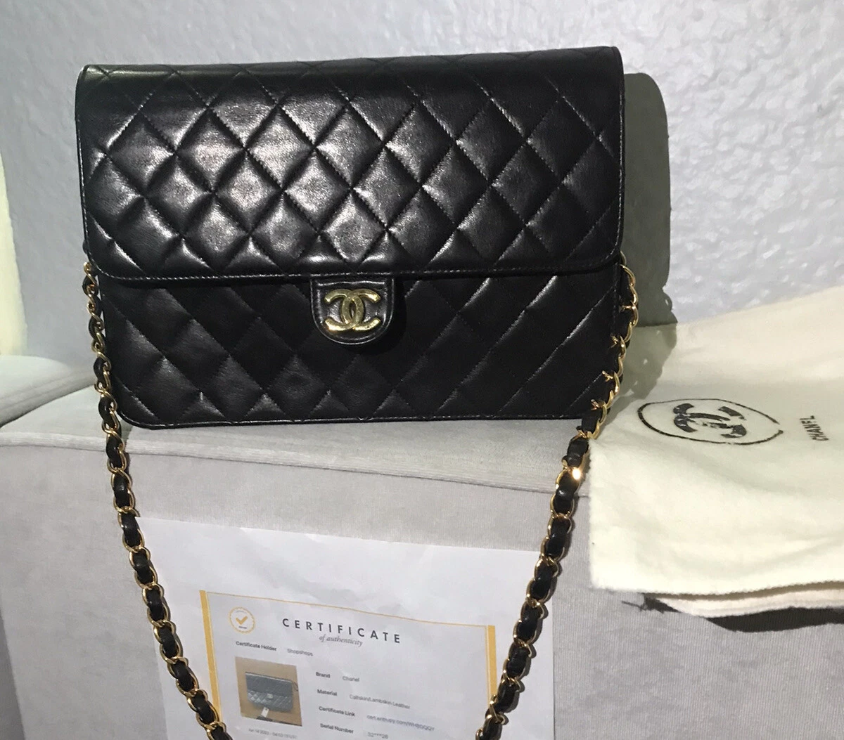 chanel real gold bag