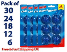 30 / 24 / 18 /12/6 x Blue Block Toilet Block Tablets bloo loo cistern Packs of 6