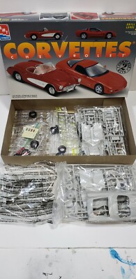 Vintage AMT Ertl Chevrolet Corvettes 1/25 Scale Model 2 Kits NIB 1957 ...