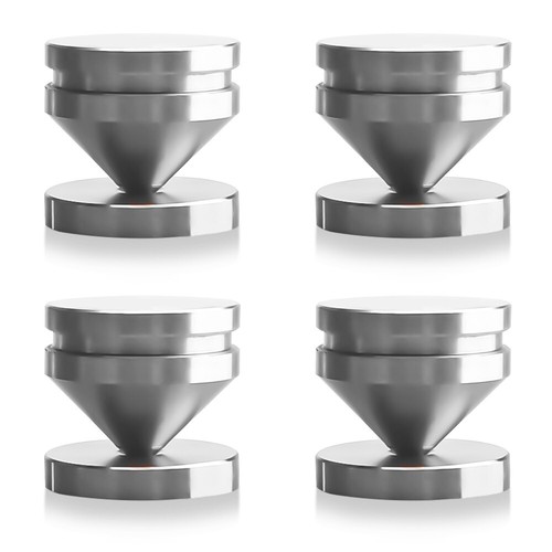 4x Hi-Fi Speaker Isolation Stand Feet Pad Amp Aluminium Alloy Spikes Cone Pad - Picture 4 of 10