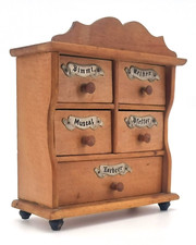 Dekorativer Wandschrank Gewürz Schrank Hängeschrank Antik Gewürzchränkchen (ABP)