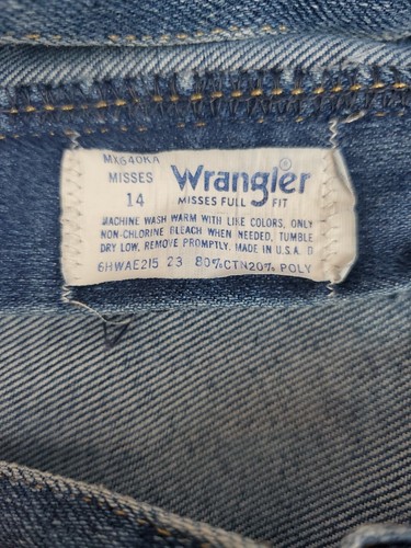Wrangler Misses Full Fit '80s Vintage Denim Jeans Womens Sz 14 Made in USA 28x30 - Picture 11 of 11