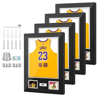 #ad Jersey Frame Display Case Jersey Frame Jersey Display Case Jersey Shadow Box 4PC $138.99
