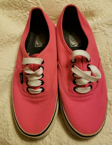 neon knockout pink vans