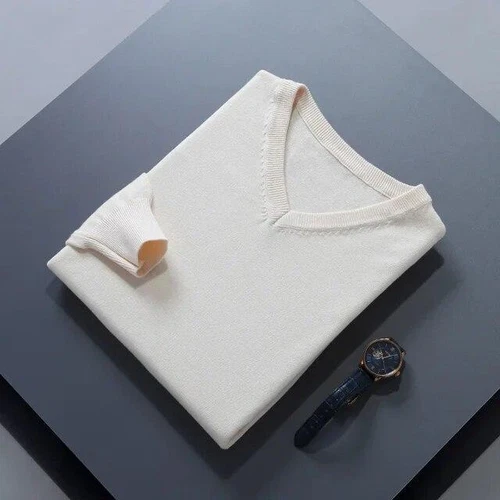 Suéter para Hombres Cuello en V Cálido Top Invierno Cachemira Prendas exteriores Informal Cómodo Suelto Jersey - Imagen 29 de 41