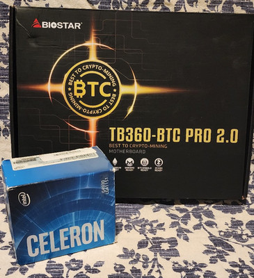 Combo BIOSTAR TB360-BTC Pro Motherboard+CPU Intel Celeron G4930 LGA 1151 3.20GHz