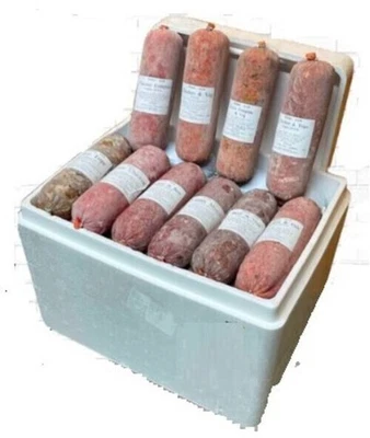 PRIME ANIMAL FEEDS 30x PRIME RAW Dog Food Rolls 454g | 80/10/10 BARF Complete | Next Day Delivery