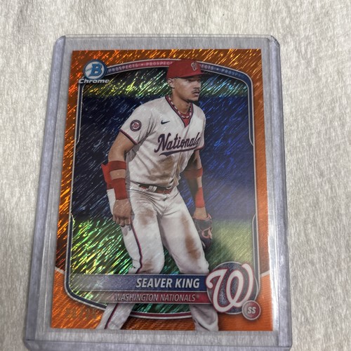 2025 Bowman Chrome Seaver King Orange Shimmer Refractor /25