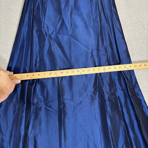 Vintage Scott McClintock Millennium 2000 Maxi Skirt Shimmer Navy Blue Size S Y2K - Picture 7 of 15