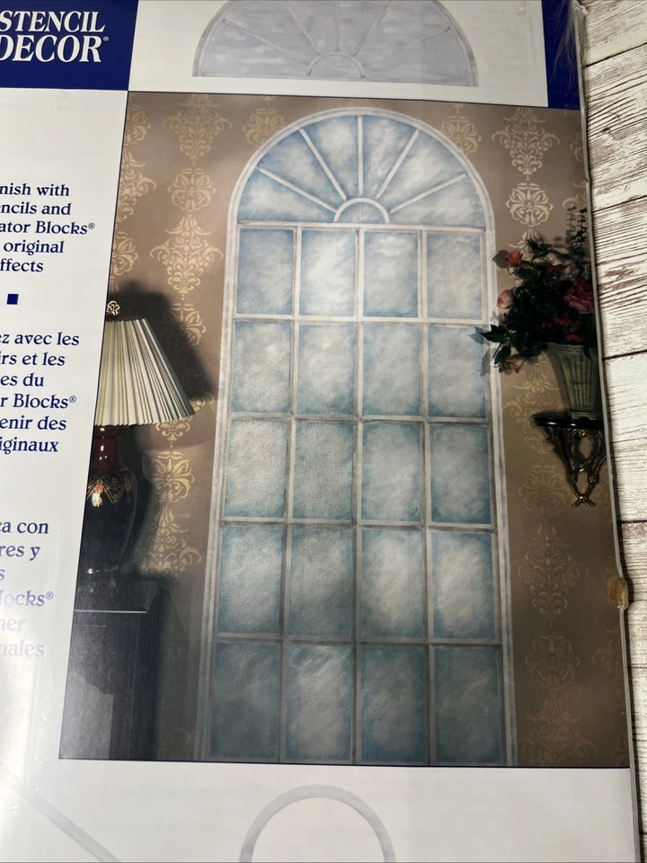 VTG Plaid Stencil Home Decor Palladian Window Pattern #26867 - Windows Mural - Image 4 of 4