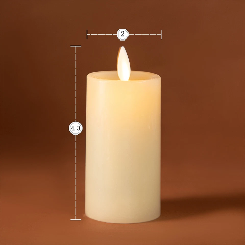 Luminara Flameless LED paraffin Wax Candles ,Remote Moving Wick 2" × 4.3" - Image 3 of 4