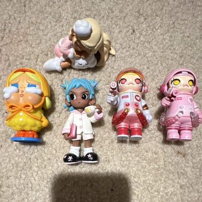 POP MART Figurines Lot - Peach Riot, Space Molly, Cry Baby