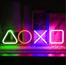 16"x4" PlayStation Video Game Kids LED Neon Sign With Dimmer USB Powered Light