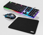 USB Wired RGB Gaming Keyboard Mouse Pad Set US Layout For PC Laptop PS4 PS5 Xbox