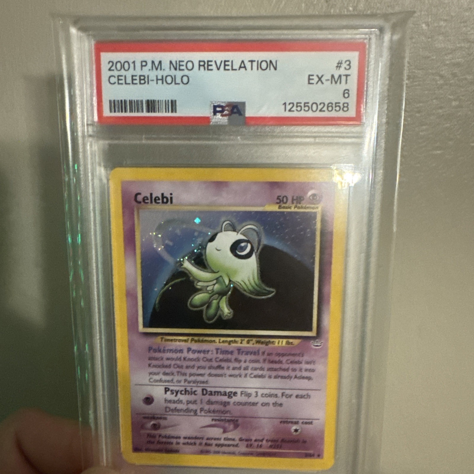 2001 POKEMON NEO REVELATION #3 CELEBI-HOLO PSA 6