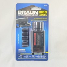 Braun Tactical Gun Rail Mount LED Light 1000 Lumens BRAUN 1000 79460 NEW SEALED