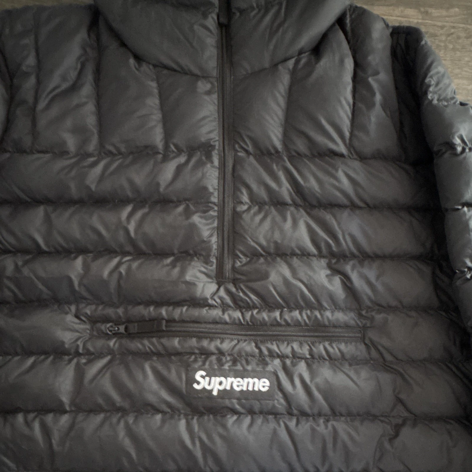 2026 F/W Supreme Micro Down Half Zip Pullover, Anorak Puffer Jacket Supreme  - product detail image 2