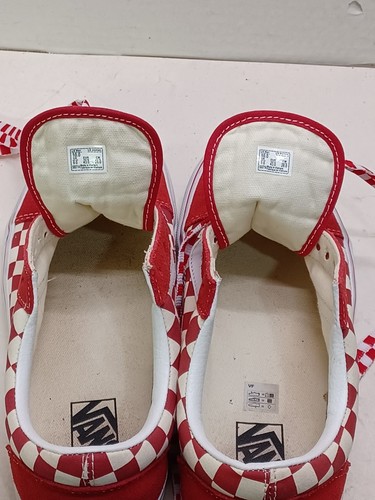 Vans Old Skool Schuhe Herren Größe 10 Rot Schachbrett Schnürschuhe Skate 500714 - Bild 7 von 8