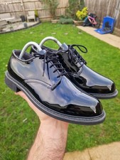 Capps Airlite Dress Shoes Black High Gloss Non Slip - Vibram UK 8.5 -Oxford Shoe