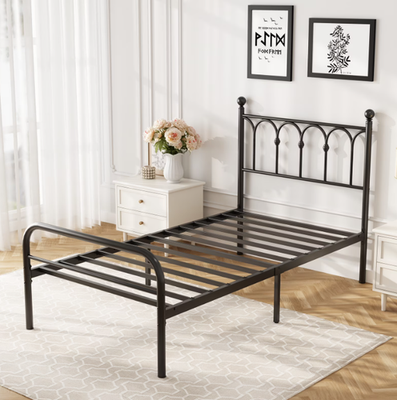 #ad Gianna Twin Metal Platform Bed Frame with Steel Slat Support Underbed Storage $34.00