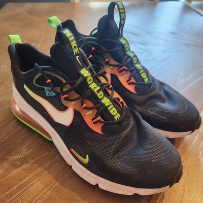 Nike Air Max 270 React Worldwide Black Green Orange CK6457-001 Mens Size 11.5