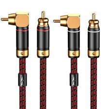 Audiophiles RCA/Phono Cable 2 RCA Male to 2 RCA Male HiFi System Interconnect...